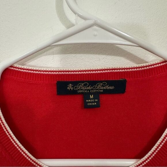 Brooks Brothers Women's Supima Cotton Button Up Sweater Size medium Red‎ - Picture 4 of 7
